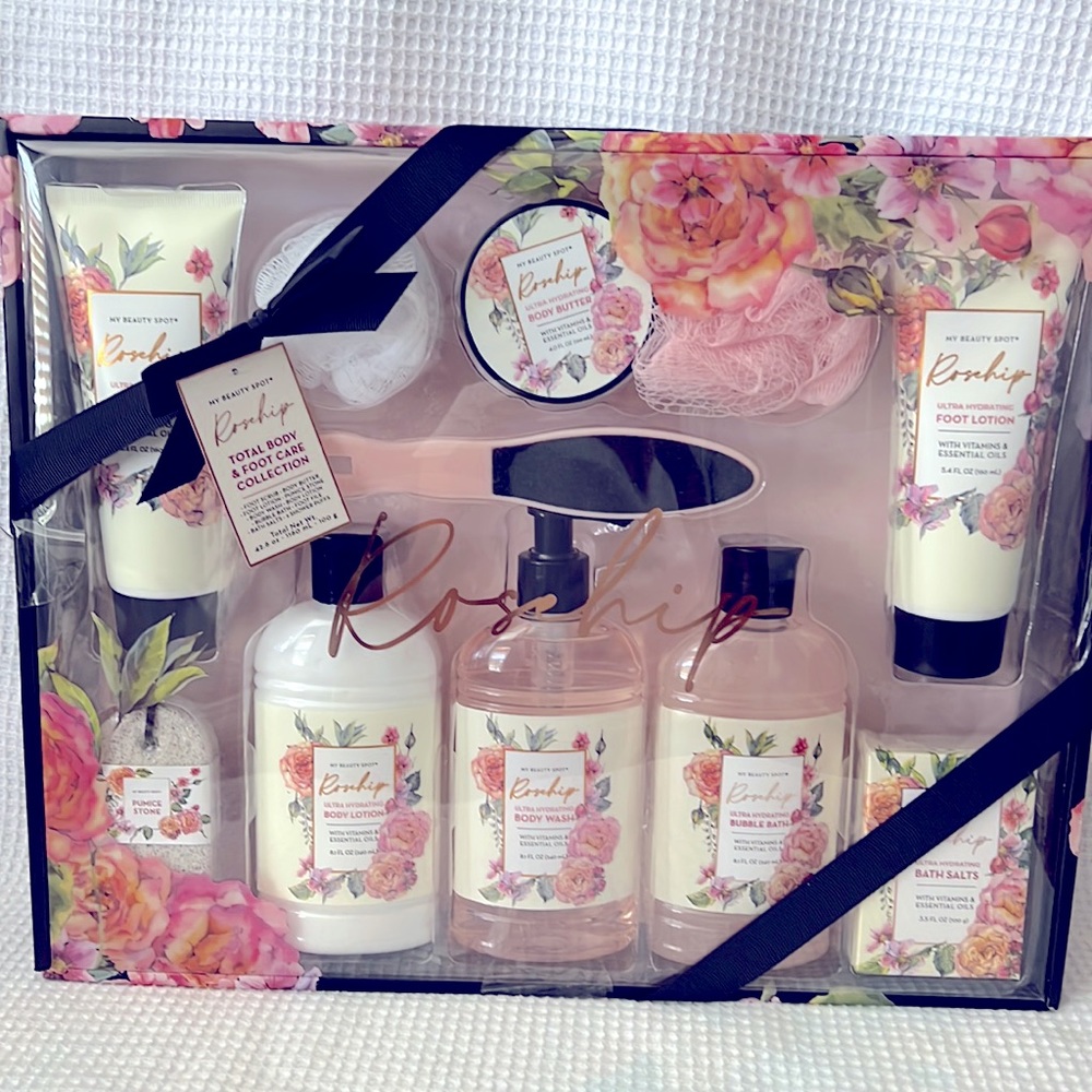 Rose hip  total Body and foot Care set. Never been opened